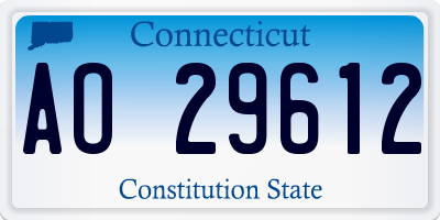 CT license plate AO29612