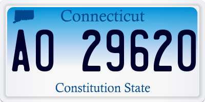 CT license plate AO29620