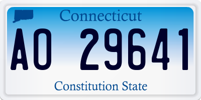 CT license plate AO29641