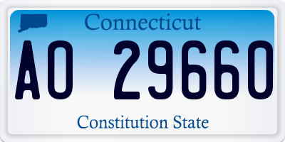 CT license plate AO29660