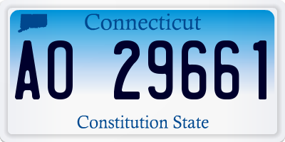 CT license plate AO29661
