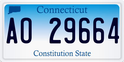 CT license plate AO29664