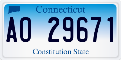 CT license plate AO29671