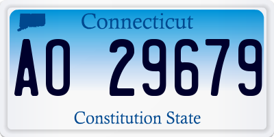 CT license plate AO29679