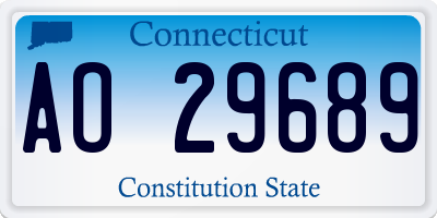CT license plate AO29689