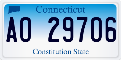 CT license plate AO29706