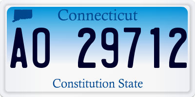 CT license plate AO29712