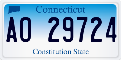 CT license plate AO29724