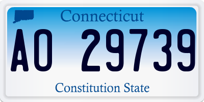 CT license plate AO29739