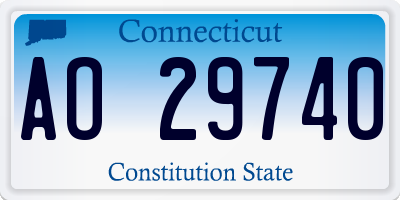 CT license plate AO29740