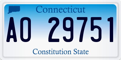 CT license plate AO29751