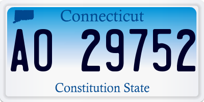 CT license plate AO29752