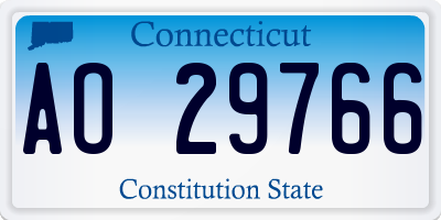 CT license plate AO29766