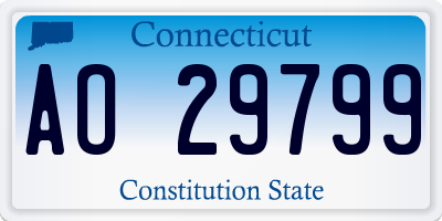 CT license plate AO29799