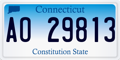 CT license plate AO29813