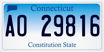 CT license plate AO29816