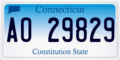 CT license plate AO29829