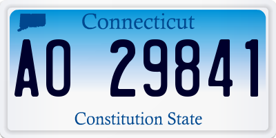 CT license plate AO29841