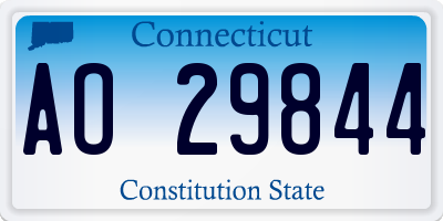 CT license plate AO29844