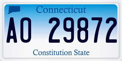 CT license plate AO29872