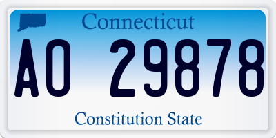 CT license plate AO29878