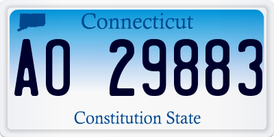 CT license plate AO29883