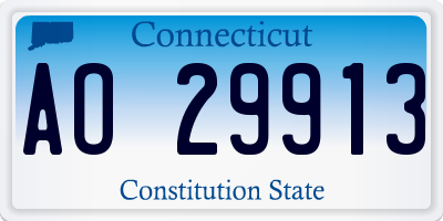 CT license plate AO29913