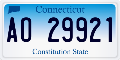 CT license plate AO29921