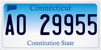 CT license plate AO29955