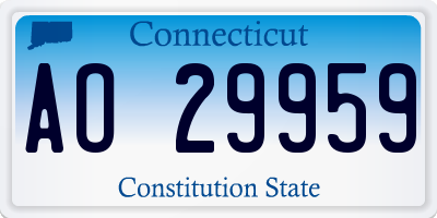 CT license plate AO29959