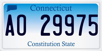 CT license plate AO29975