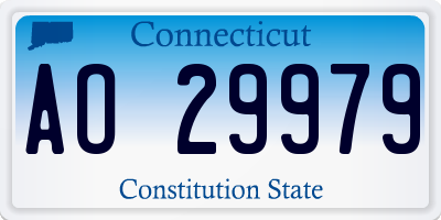 CT license plate AO29979