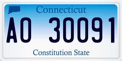 CT license plate AO30091