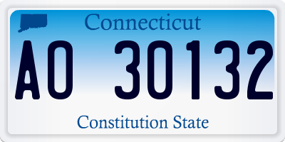 CT license plate AO30132