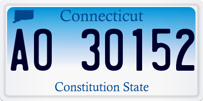 CT license plate AO30152