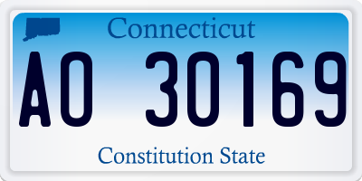 CT license plate AO30169