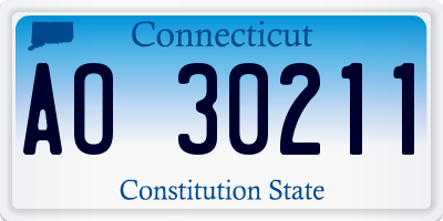CT license plate AO30211