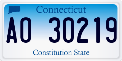 CT license plate AO30219