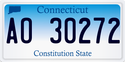 CT license plate AO30272