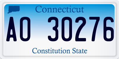 CT license plate AO30276