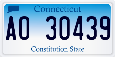 CT license plate AO30439