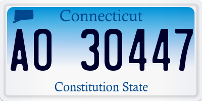 CT license plate AO30447