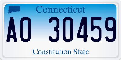 CT license plate AO30459
