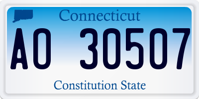 CT license plate AO30507