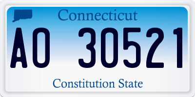 CT license plate AO30521