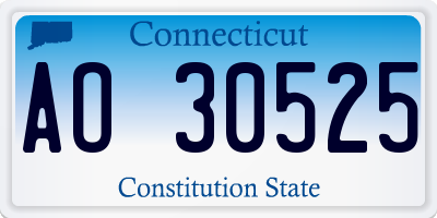 CT license plate AO30525