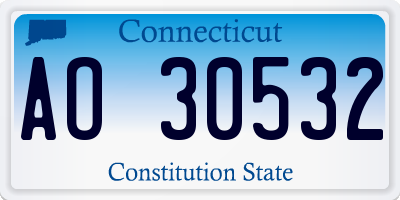 CT license plate AO30532