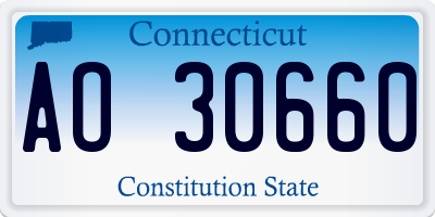 CT license plate AO30660