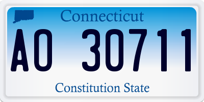 CT license plate AO30711