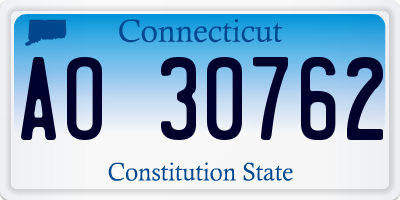 CT license plate AO30762